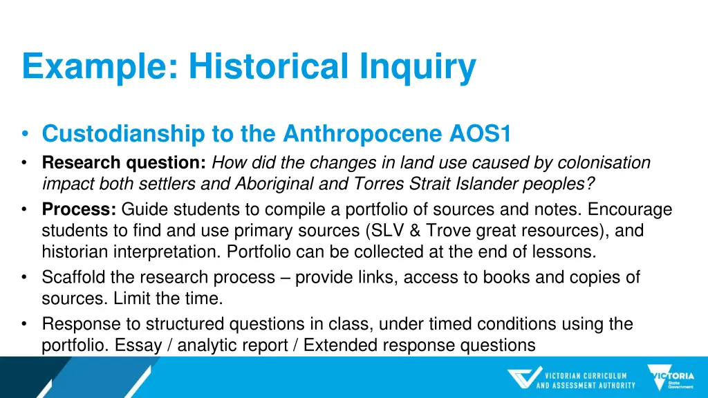 example historical inquiry 1