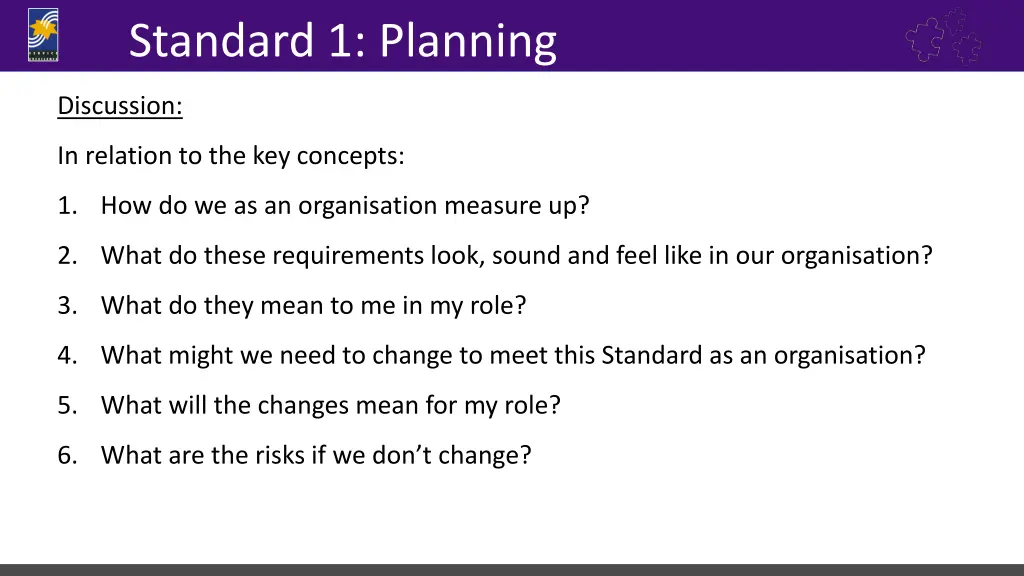 standard 1 planning 1