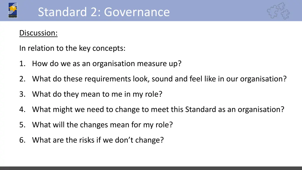 standard 2 governance 1