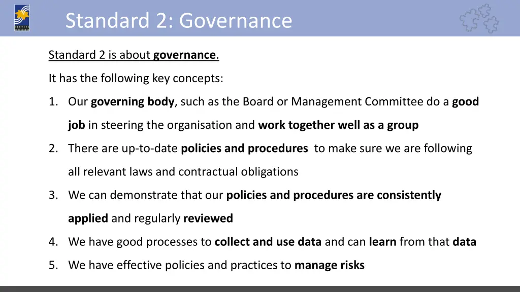 standard 2 governance