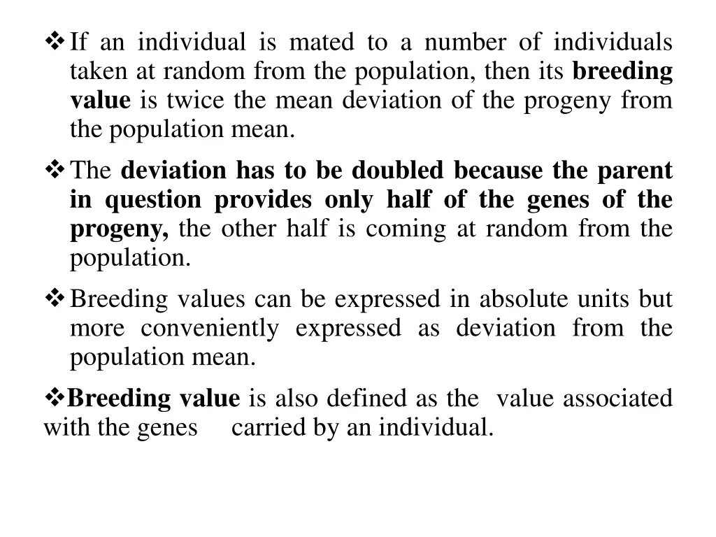 if an individual is mated to a number