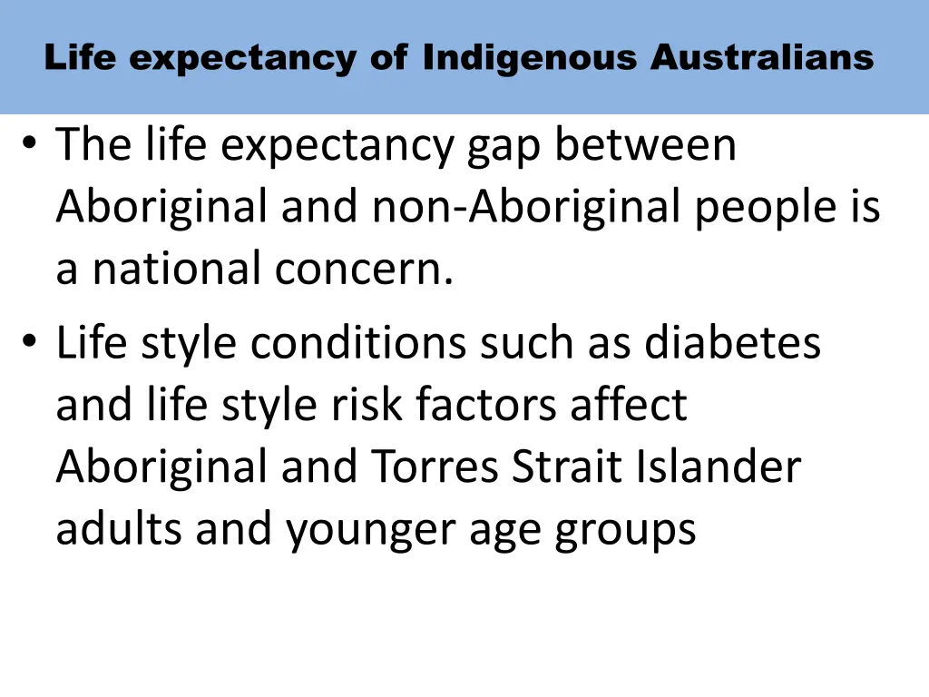 life expectancy of indigenous australians