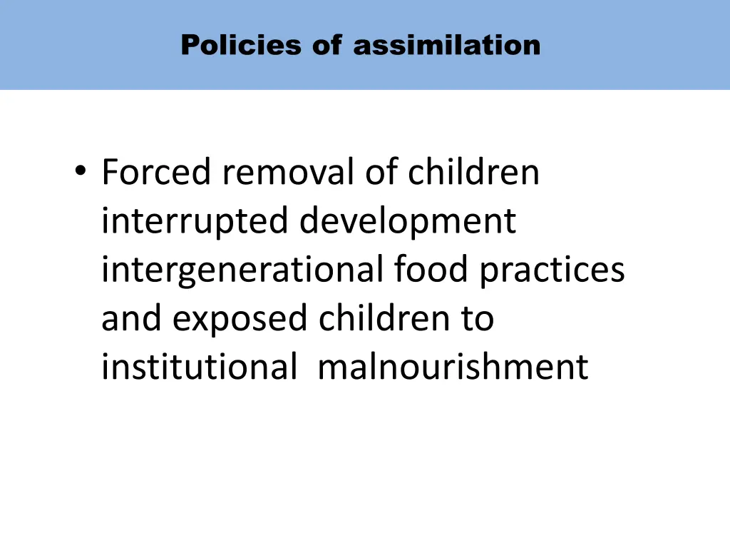 policies of assimilation 1