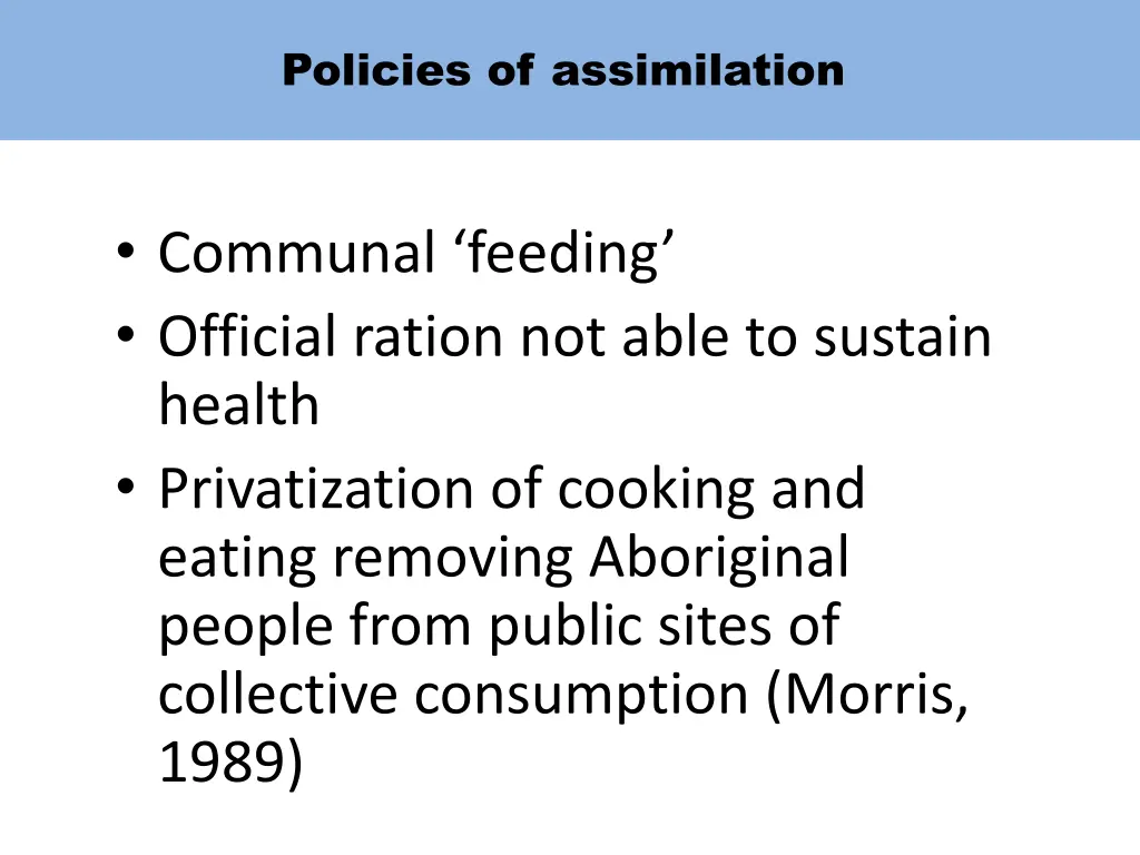 policies of assimilation