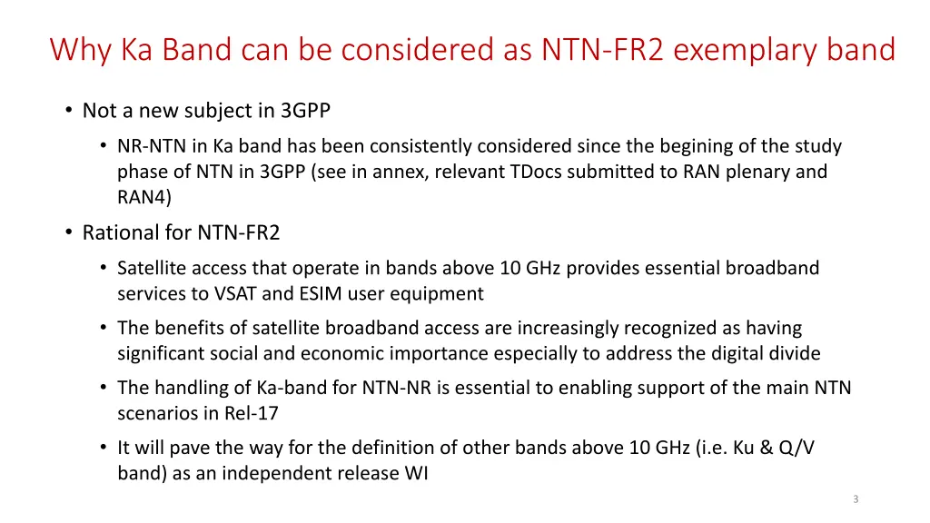 why ka band can be considered