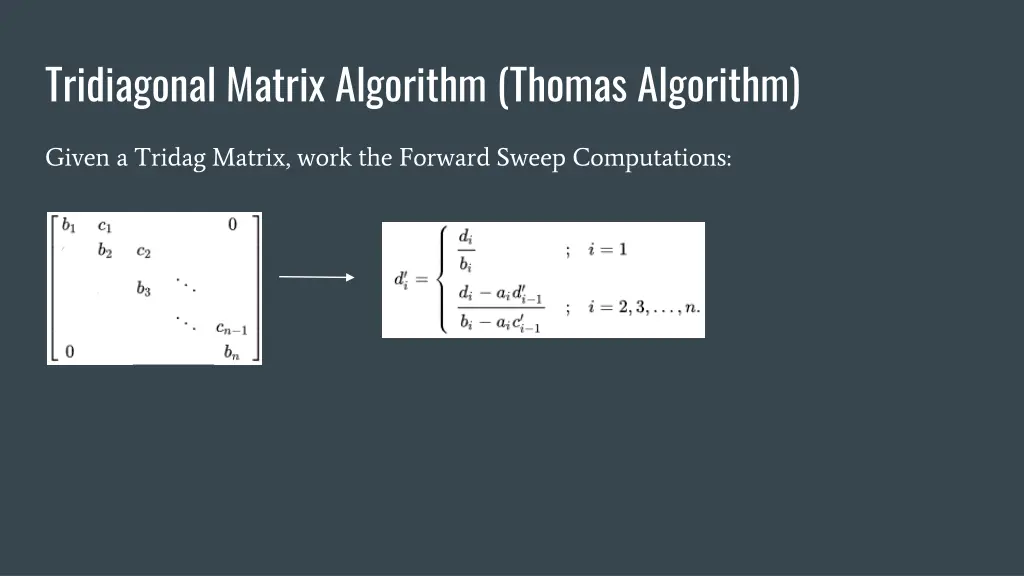 tridiagonal matrix algorithm thomas algorithm 3