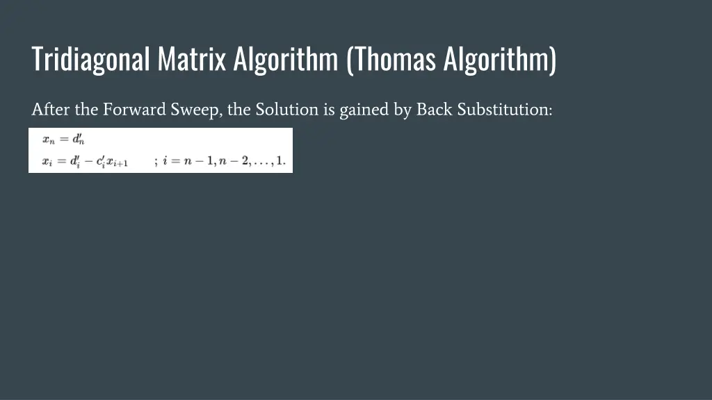 tridiagonal matrix algorithm thomas algorithm 4