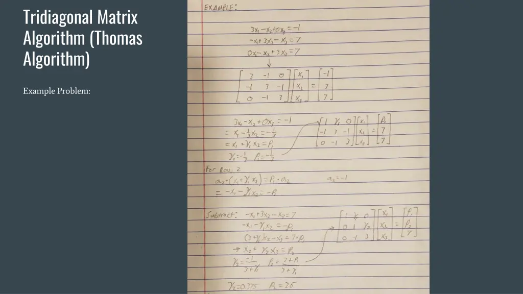 tridiagonal matrix algorithm thomas algorithm 5