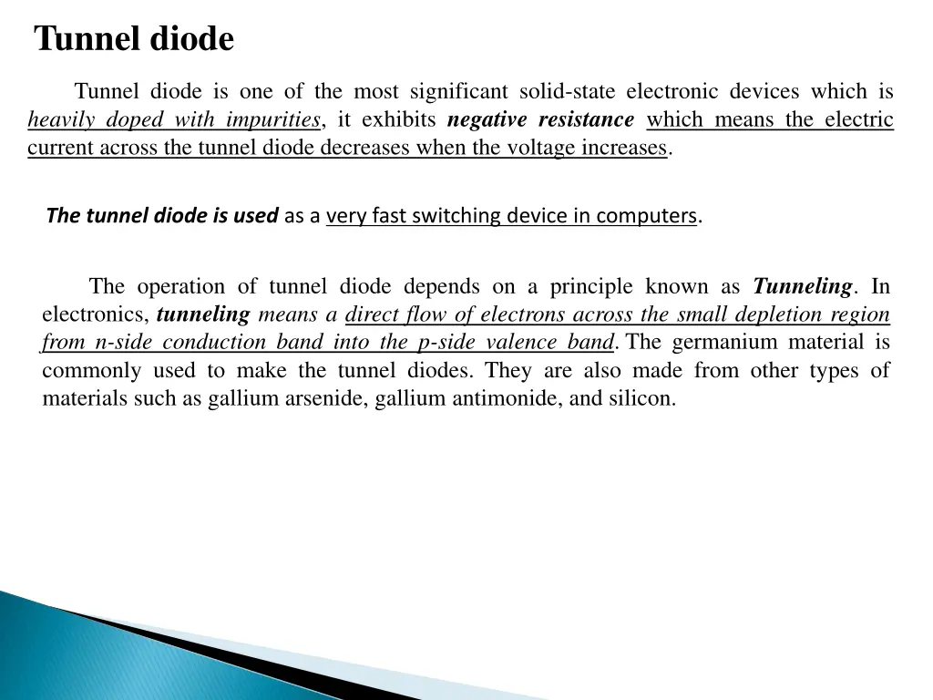 tunnel diode