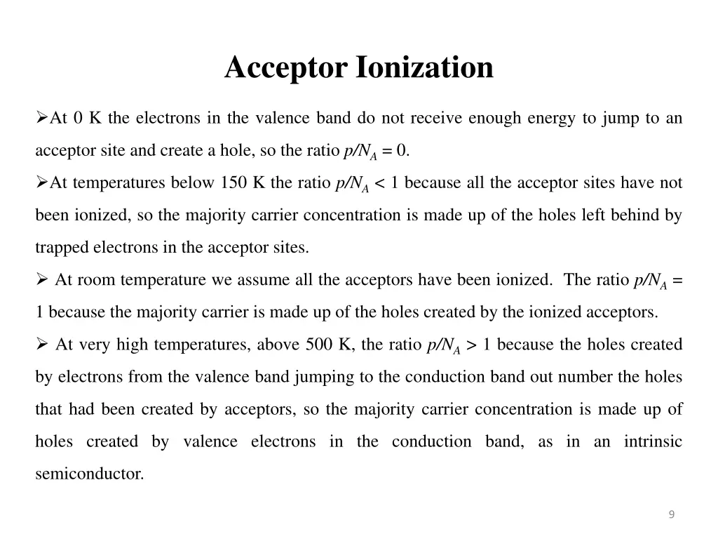 acceptor ionization 2