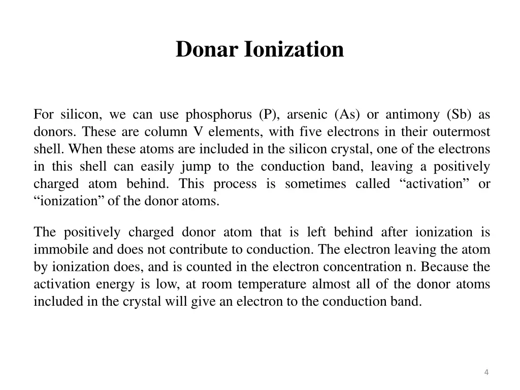 donar ionization