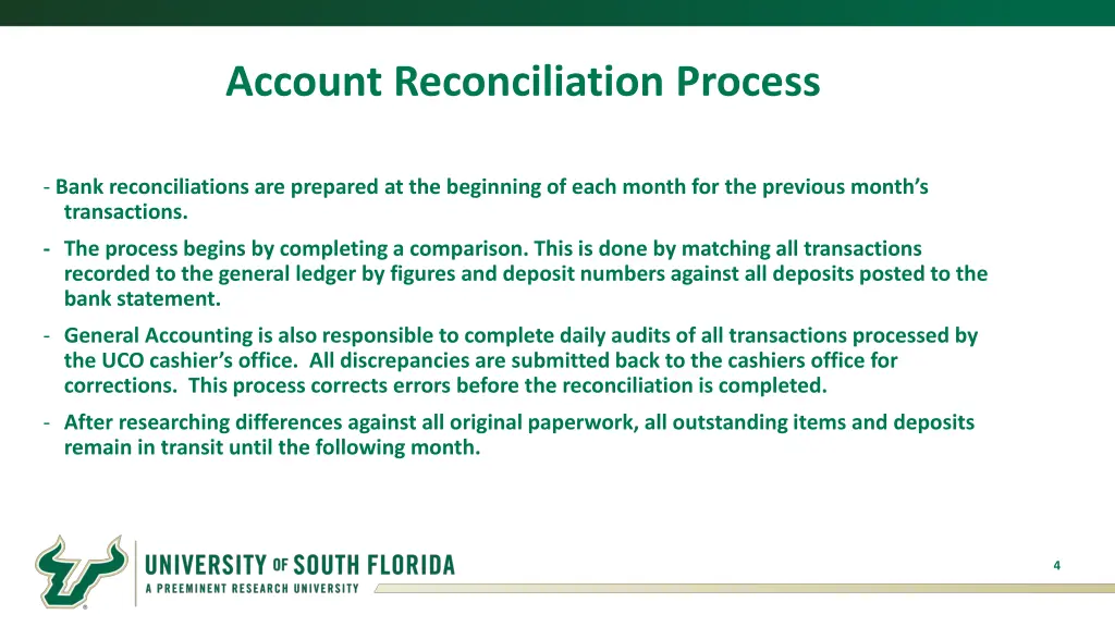 account reconciliation process