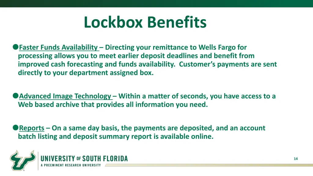 lockbox benefits