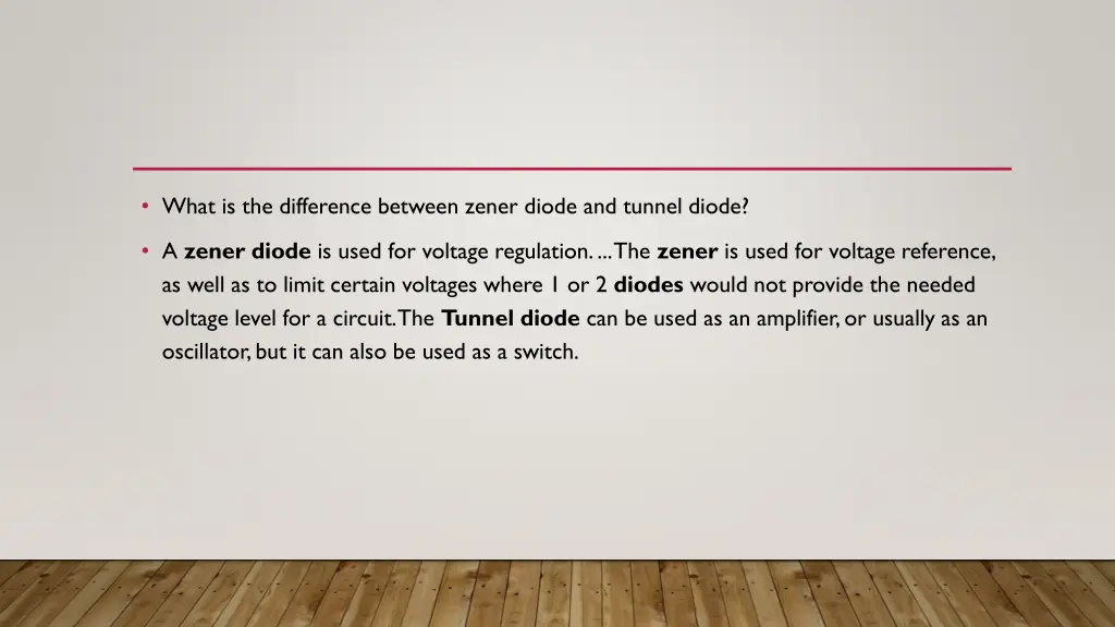 what is the difference between zener diode