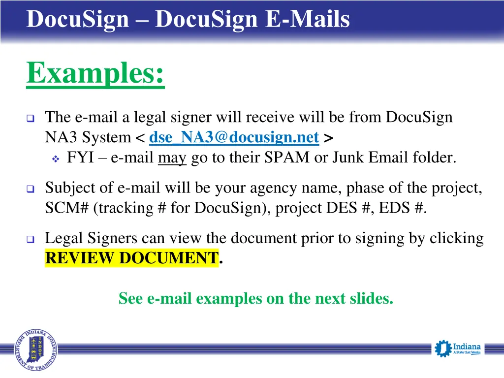 docusign docusign e mails