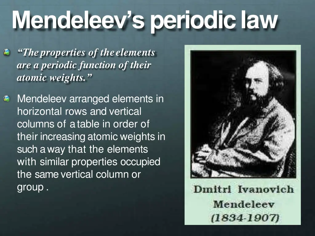 mendeleev s periodiclaw