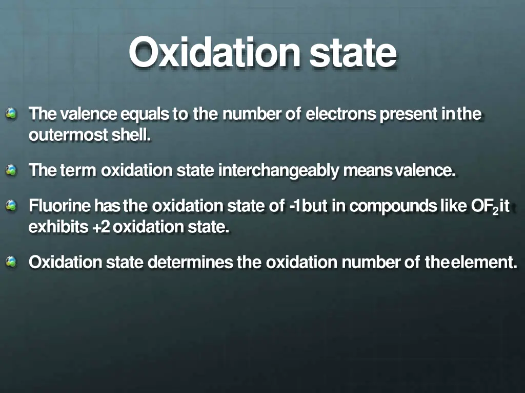 oxidationstate