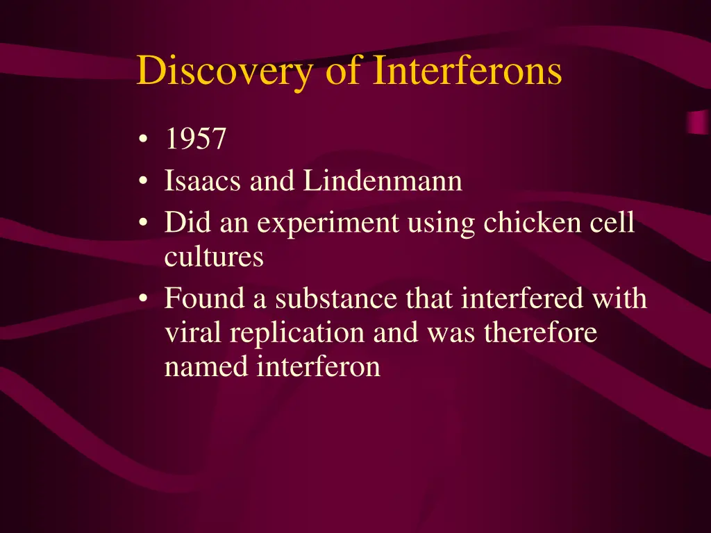 discovery of interferons