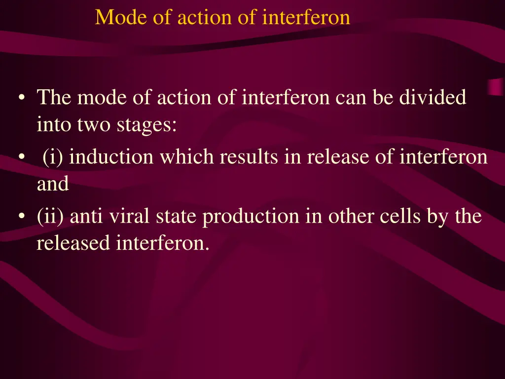 mode of action of interferon