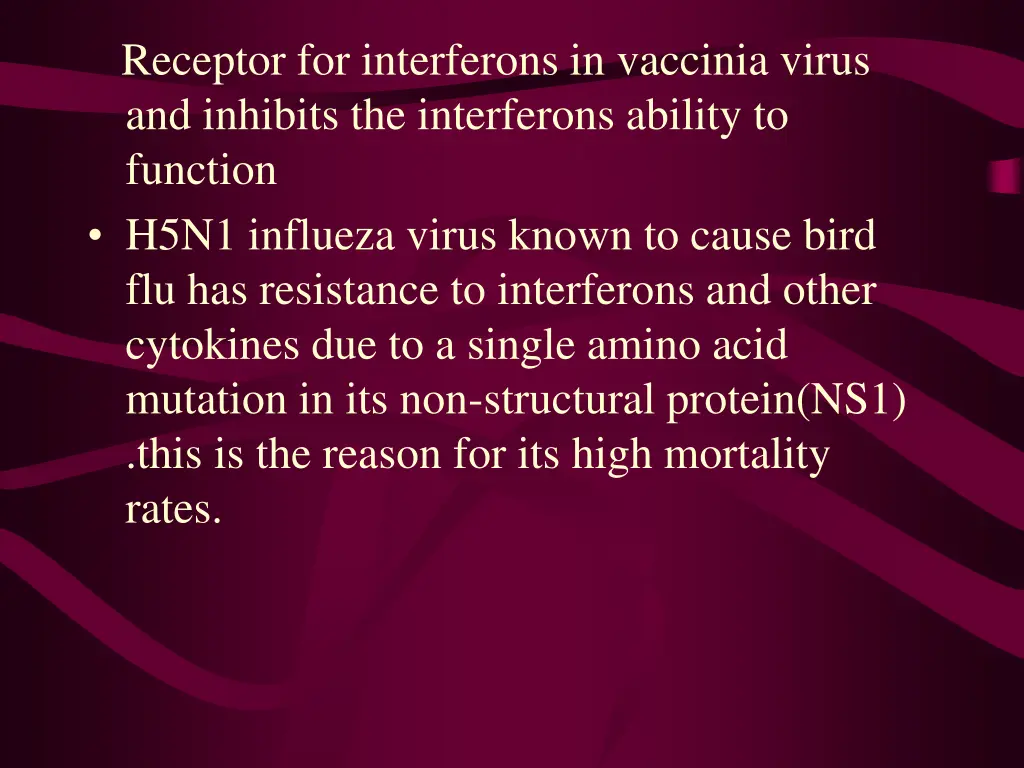 receptor for interferons in vaccinia virus