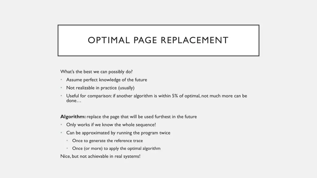 optimal page replacement