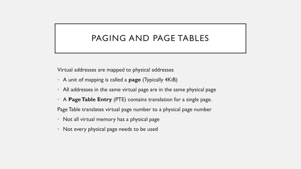 paging and page tables 1