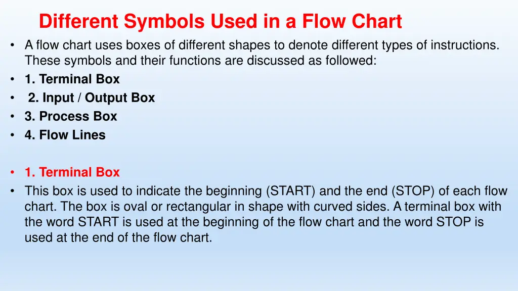 different symbols used in a flow chart a flow