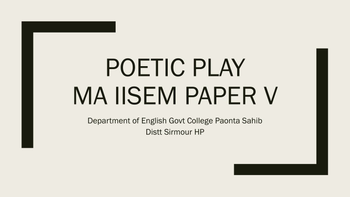 poetic play ma iisem paper v