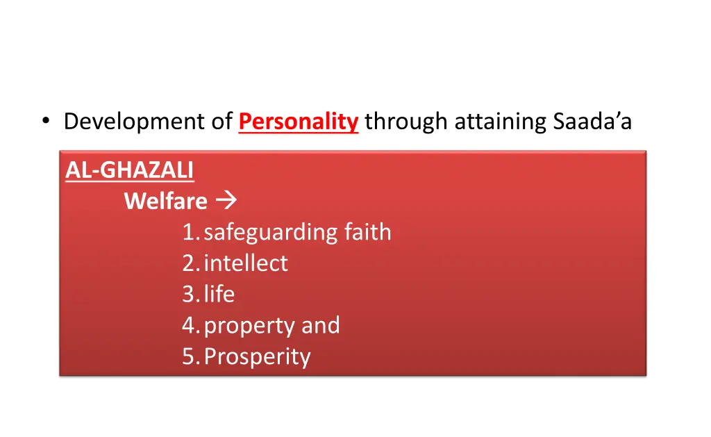 development of personality through attaining