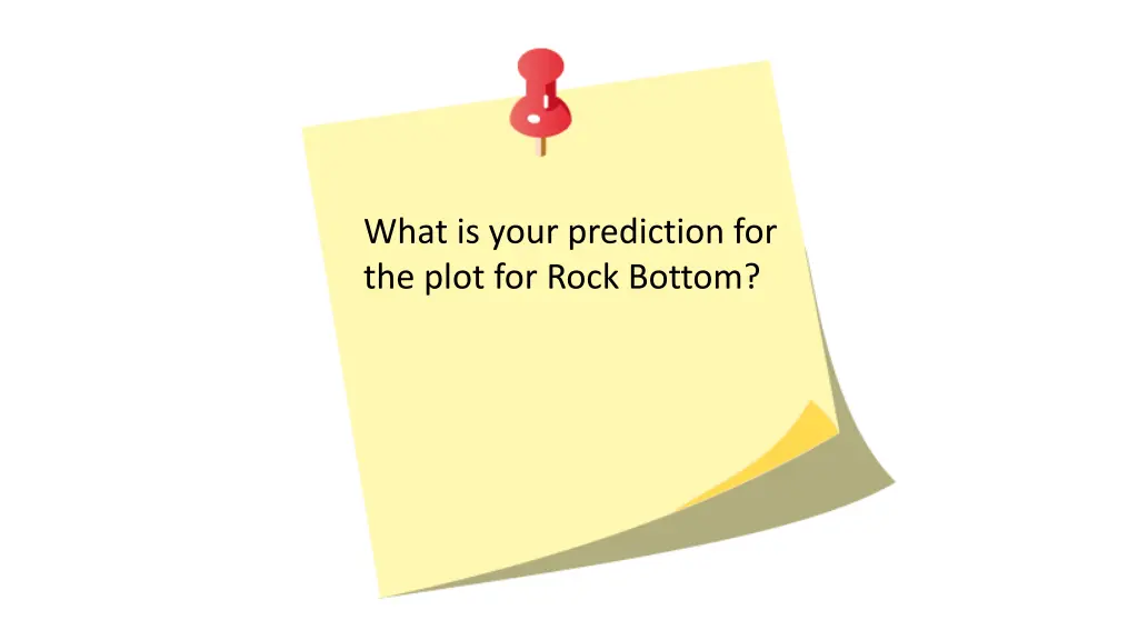 what is your prediction for the plot for rock