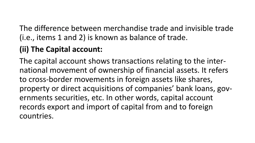 the difference between merchandise trade