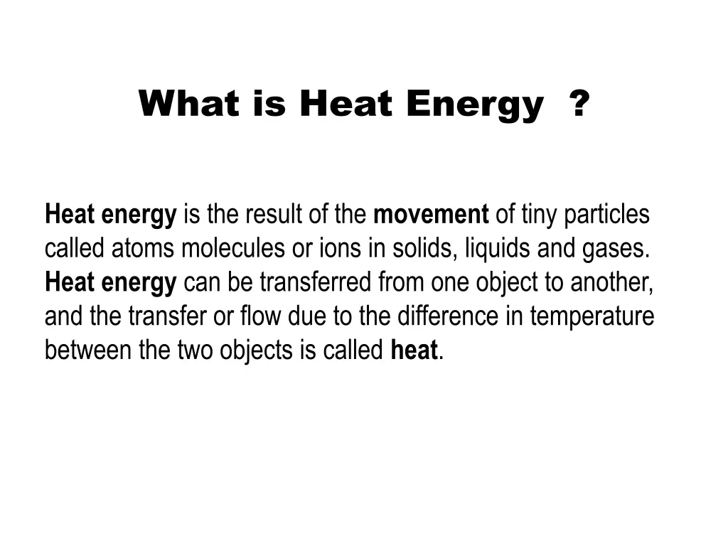 what is heat energy