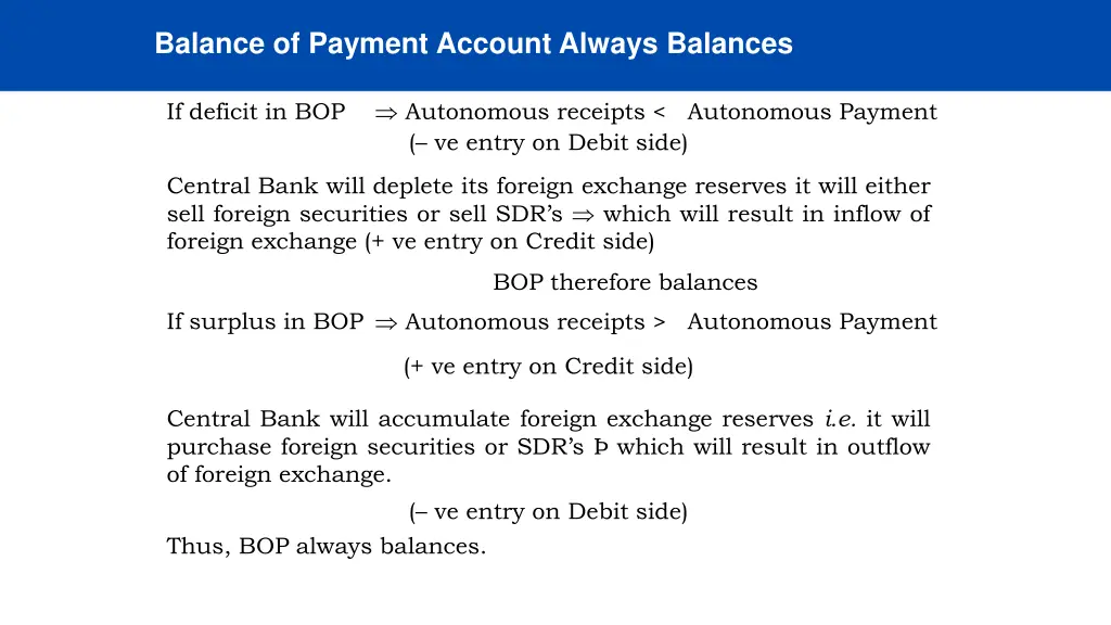 balance of payment account always balances