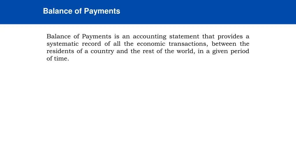 balance of payments