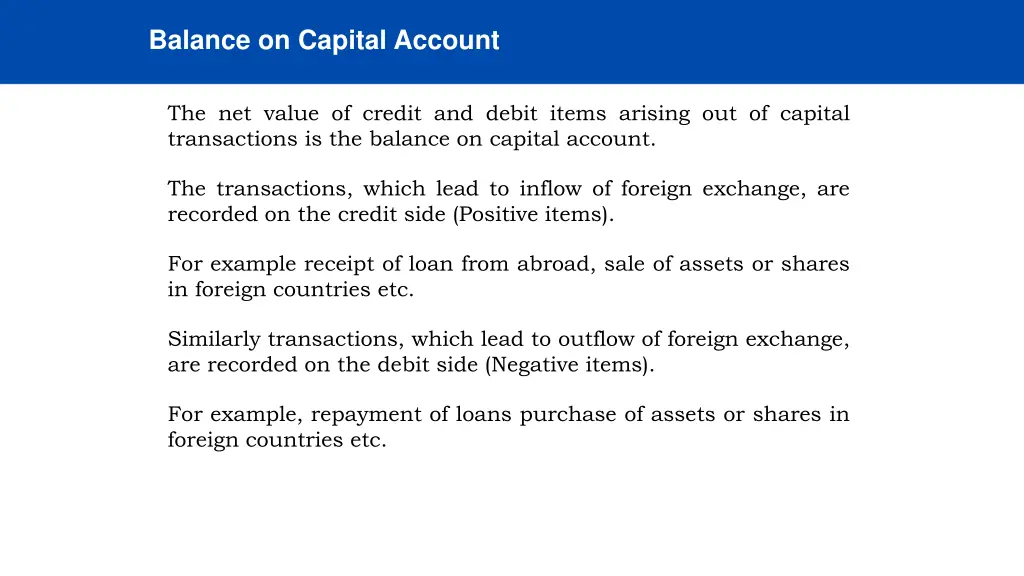 balance on capital account