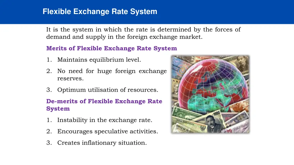 flexible exchange rate system