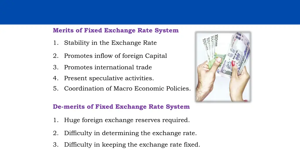 merits of fixed exchange rate system