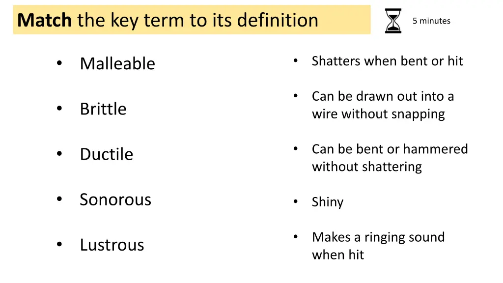 match the key term to its definition