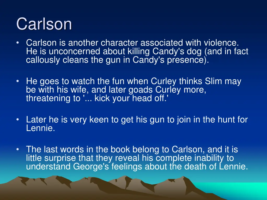 carlson carlson is another character associated