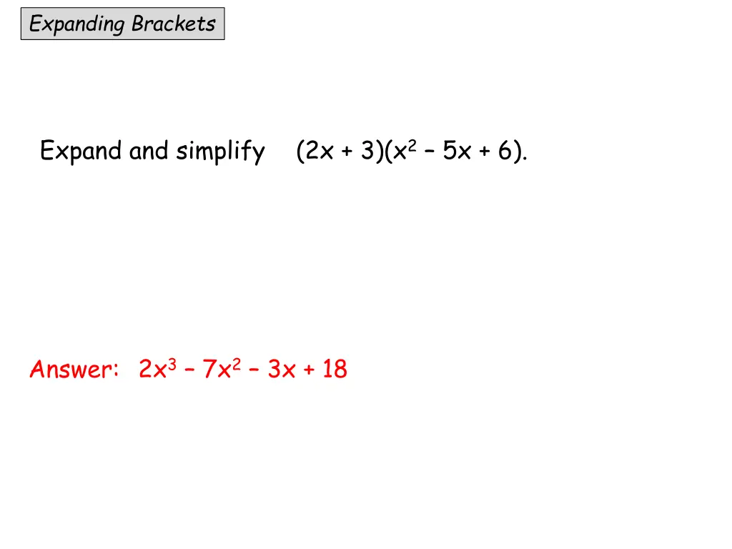 expanding brackets 1