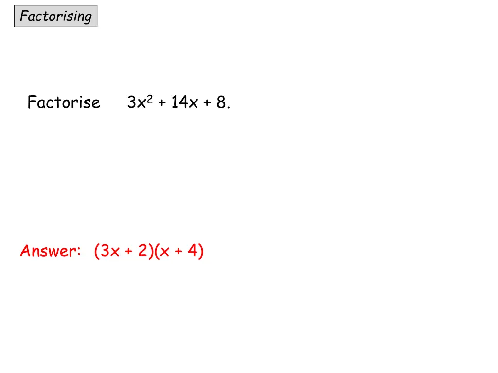 factorising 3