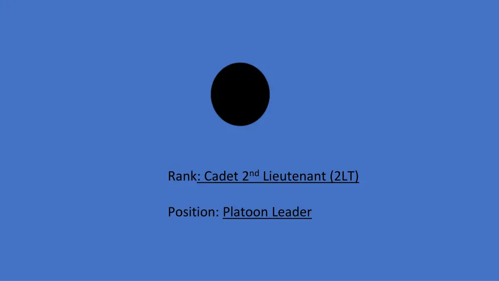 rank cadet 2 nd lieutenant 2lt