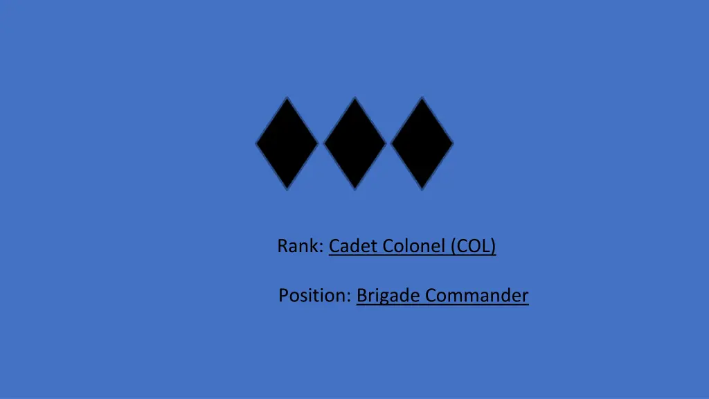 rank cadet colonel col