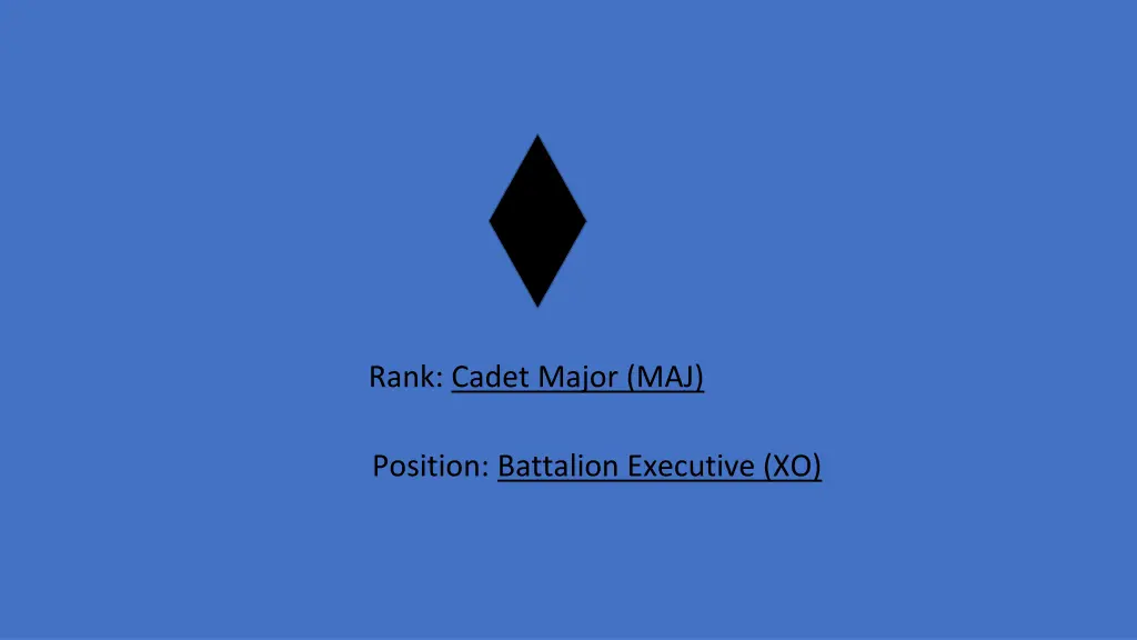 rank cadet major maj