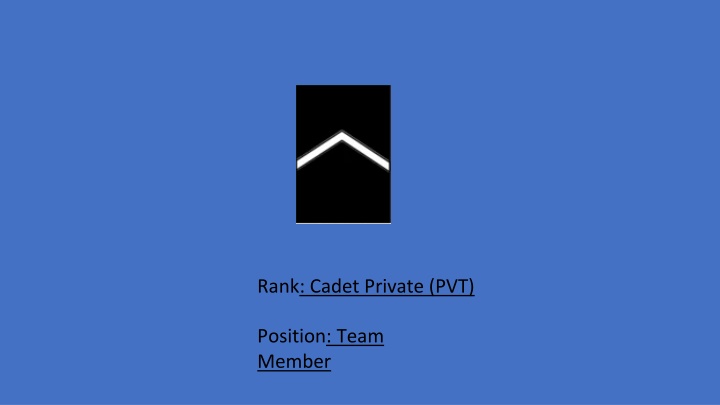 rank cadet private pvt