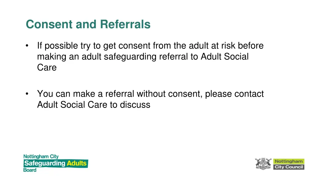 consent and referrals