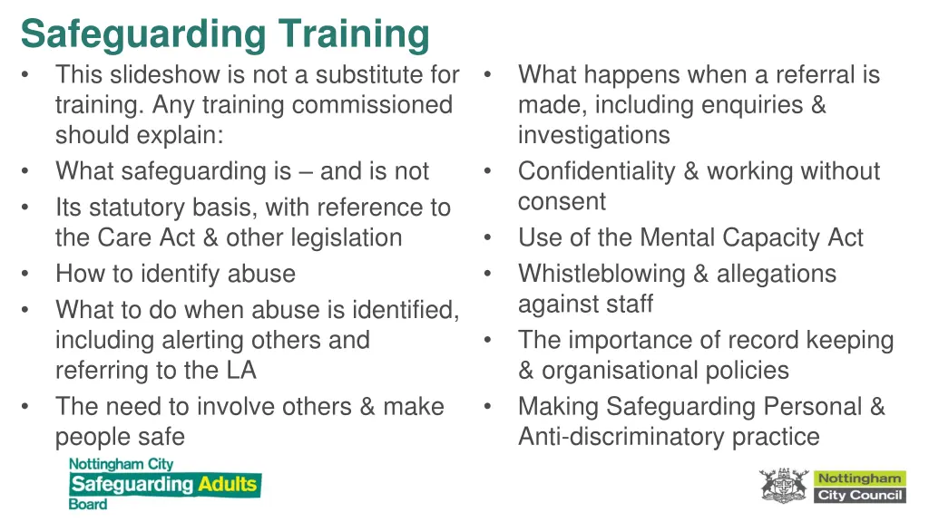 safeguarding training this slideshow