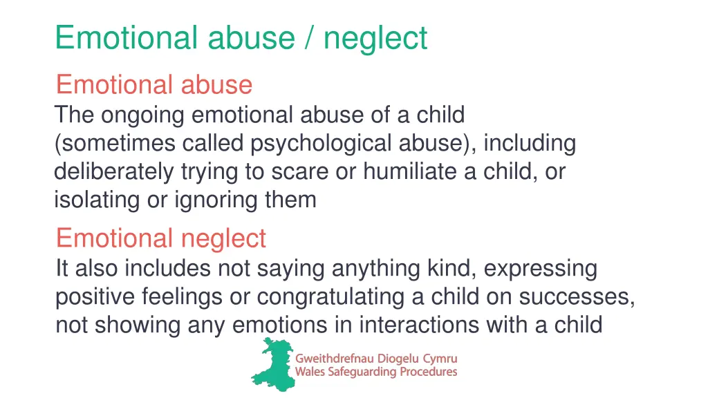 emotional abuse neglect emotional abuse