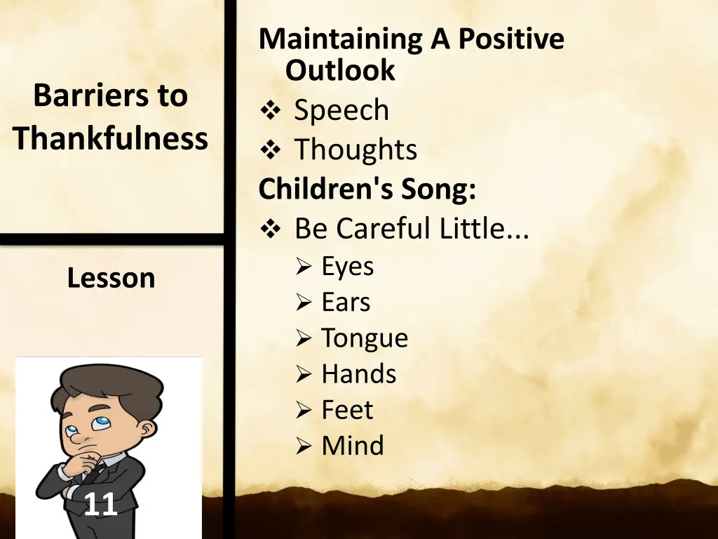 maintaining a positive outlook speech thoughts