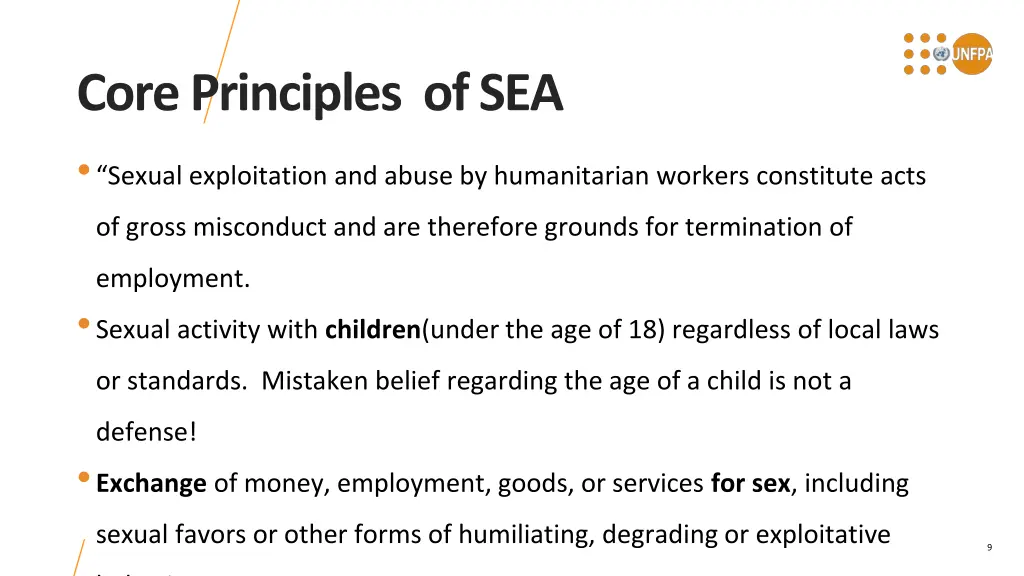 core principles of sea